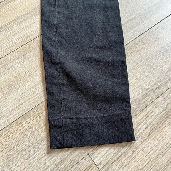 COS Black Pull On Trousers, Slim Fit Straight Leg Elasticized Waist, Size 6 - Picture 3 of 10